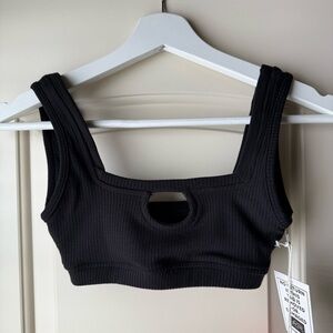 Black Dance Crop Top for Kids